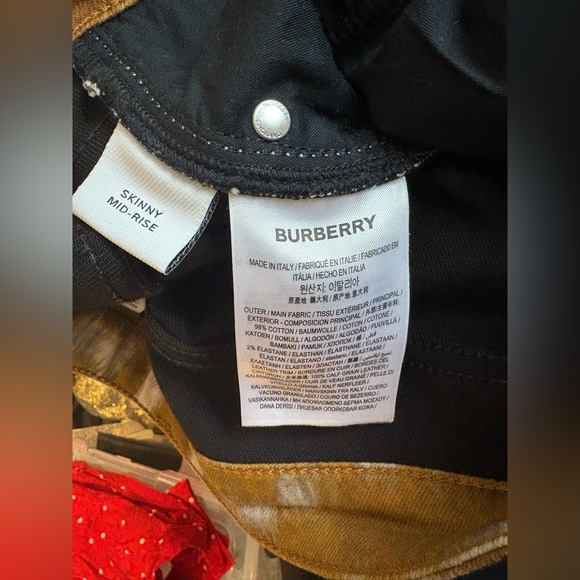 Burberry Black, White & Deer Denim Skinny Midrise - Picture 7 of 7